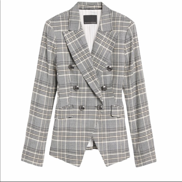 Banana Republic Jackets & Blazers - Banana Republic Cadet Blazer Windowpane Plaid